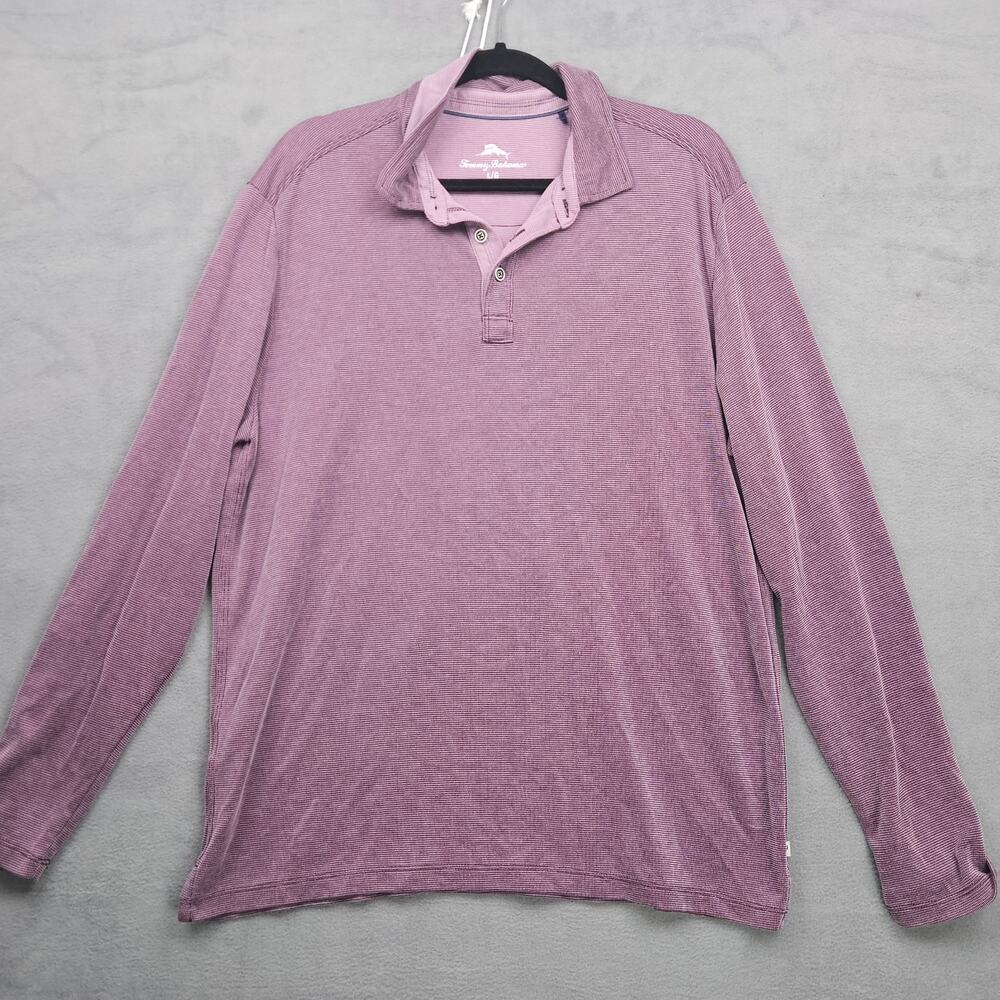 Tommy Bahama Tencel‎ Modal Polo Shirt Long Sleeve Size Men's L